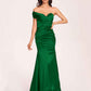 Satin One-shoulder Bridesmaid Dresses Pleats Floor Length Mermaid Long