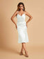 Sexy Satin Midi Mermaid Prom Dresses Spaghetti Straps Slip Side Slit