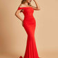 Sexy Jersey One Shoulder Prom Dresses Mermaid Pleats Floor Length Unique