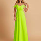 Chiffon Off-shoulder Long Bridesmaid Dresses V-neck Floor Length A-line For Sale