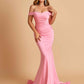 Jersey Mermaid Prom Dresses Off Shoulder Sweetheart Pleats Floor Length