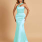 Sexy Satin Mermaid Bridesmaid Dresses One Shoulder Floor Length