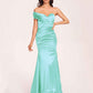 Satin One-shoulder Bridesmaid Dresses Pleats Floor Length Mermaid Long