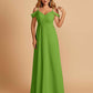 Chiffon Off-shoulder Long Bridesmaid Dresses V-neck Floor Length A-line For Sale