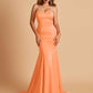 Sexy Satin Sweetheart Mermaid Bridesmaid Dresses Strapless Floor Length