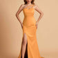 Elegant Satin One Shoulder Sweetheart Mermaid Long Bridesmaid Dresses