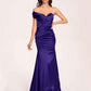 Satin One-shoulder Bridesmaid Dresses Pleats Floor Length Mermaid Long