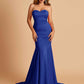 Sexy Satin Sweetheart Mermaid Bridesmaid Dresses Strapless Floor Length