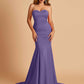 Sexy Satin Sweetheart Mermaid Bridesmaid Dresses Strapless Floor Length