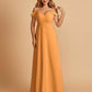 Chiffon Off-shoulder Long Bridesmaid Dresses V-neck Floor Length A-line For Sale