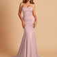 Sexy Satin Sweetheart Mermaid Bridesmaid Dresses Strapless Floor Length