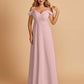 Chiffon Off-shoulder Long Bridesmaid Dresses V-neck Floor Length A-line For Sale