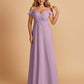 Chiffon Off-shoulder Long Bridesmaid Dresses V-neck Floor Length A-line For Sale