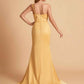Elegant Satin One Shoulder Sweetheart Mermaid Long Bridesmaid Dresses
