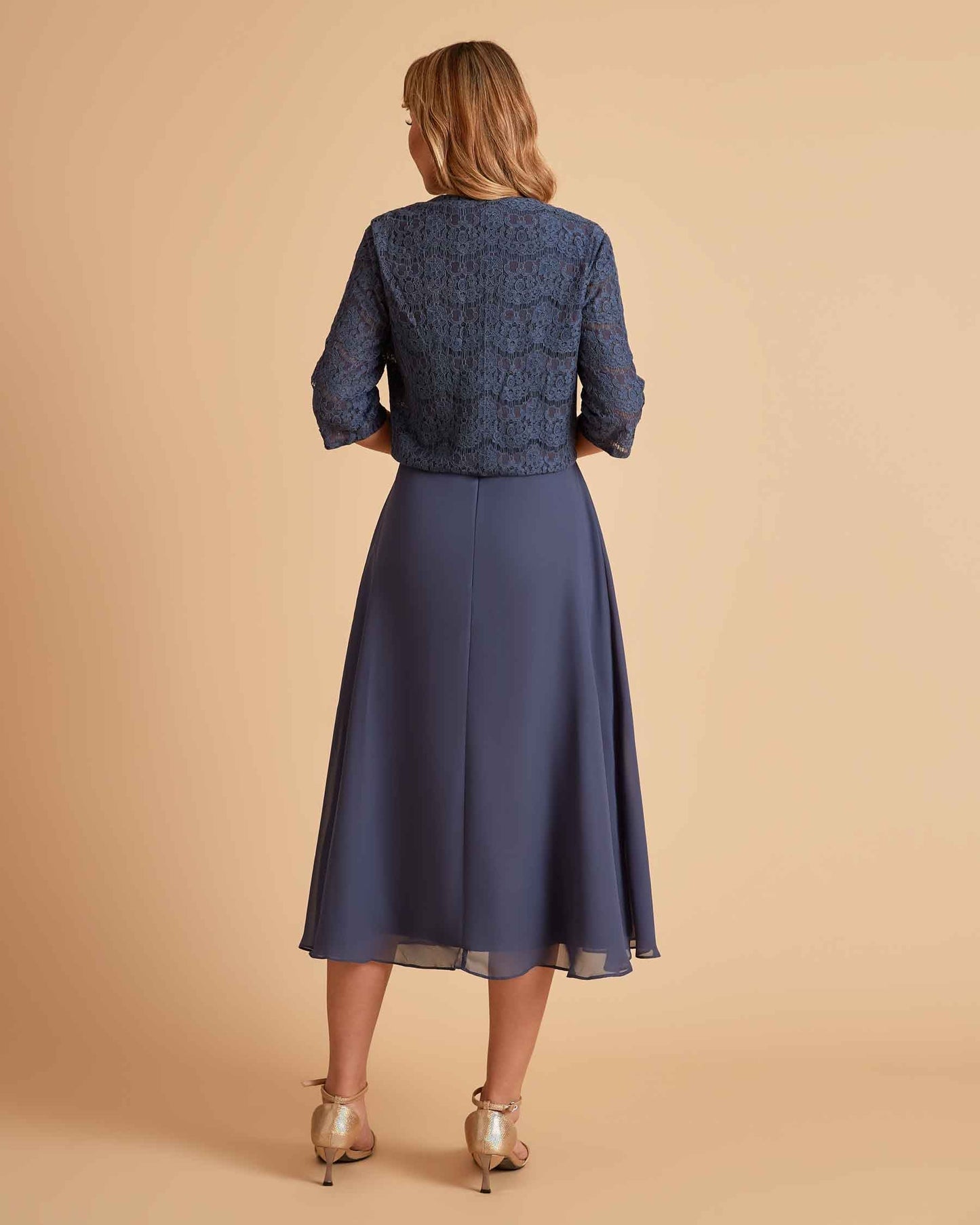 Elegant A-line Bateau Sleeveless Tea Length Mother of the Brides Dresses Online