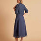 Elegant A-line Bateau Sleeveless Tea Length Mother of the Brides Dresses Online