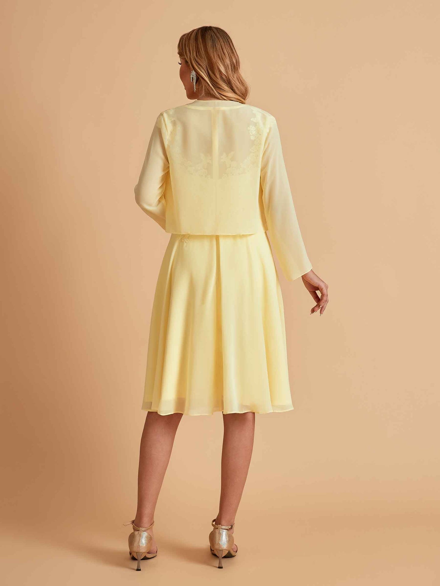 Elegant A-line Chiffon Jewel Short Mother of the Brides Dresses Online
