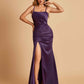 Sexy Satin Spaghetti Straps Prom Dresses Open Back Mermaid Floor Length Unique
