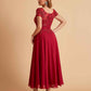 Elegant A-line Chiffon Short Sleeves Mother of the Brides Dresses Online