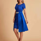Elegant A-line Short Sleeves Jewel Knee Length Mother of the Brides Dresses
