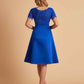 Elegant A-line Short Sleeves Jewel Knee Length Mother of the Brides Dresses