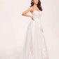 Sexy Corset Top Spaghetti Straps Appliques A-line Floor Length Wedding Dress