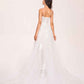 Sexy Corset Top Spaghetti Straps Appliques A-line Floor Length Wedding Dress