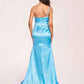 Satin One-shoulder Mermaid Bridesmaid Dresses Side Slit Pleats Floor Length