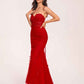 Lace Mermaid Prom Dress Beading Spaghetti Straps Sweetheart Long Evening Dress