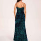 Sparkly Long Mermaid Prom Dress Spaghetti Straps Sweetheart Floor-length Evening Dress