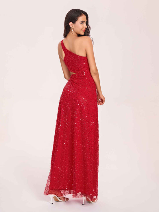 Sexy Off Shoulder Slit Court Red Jersey Mermaid Evening Gown