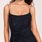 Sexy Black Mini Prom Dress Spaghetti Straps Side-slit Sheath Homecoming Dress
