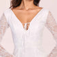 Long Sleeves Boho V-neck Lace-up Back Mermaid Lace Floor Length Wedding Dress