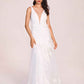 Sexy V-neck Open Back Mermaid Lace Floor Length Wedding Dress
