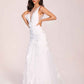 Sexy V-neck Open Back Mermaid Lace Floor Length Wedding Dress