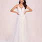 Hot V-neck Open Back A-line Spaghetti Strap Lace Floor Length Wedding Dress