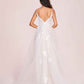 Hot V-neck Open Back A-line Spaghetti Strap Lace Floor Length Wedding Dress