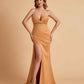 Elegant Satin Sweetheart Mermaid Side Slit Floor Length Bridesmaid Dresses