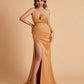 Elegant Satin Sweetheart Mermaid Side Slit Floor Length Bridesmaid Dresses