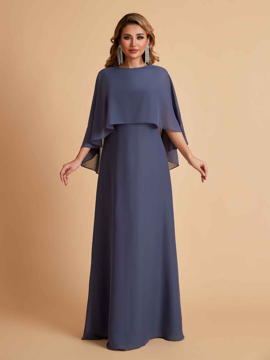 Elegant A-line Chiffon Long Sleeves Mother of the Brides Dresses Online