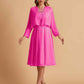 Elegant A-line Chiffon Jewel Short Mother of the Brides Dresses Online