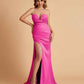 Elegant Satin Sweetheart Mermaid Side Slit Floor Length Bridesmaid Dresses