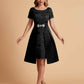 Elegant A-line Short Sleeves Jewel Knee Length Mother of the Brides Dresses