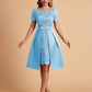 Elegant A-line Short Sleeves Jewel Knee Length Mother of the Brides Dresses