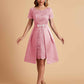 Elegant A-line Short Sleeves Jewel Knee Length Mother of the Brides Dresses