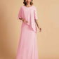 Elegant A-line Chiffon Half Sleeves V-neck Mother of the Brides Dresses Online