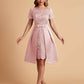 Elegant A-line Short Sleeves Jewel Knee Length Mother of the Brides Dresses