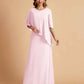 Elegant A-line Chiffon Half Sleeves V-neck Mother of the Brides Dresses Online