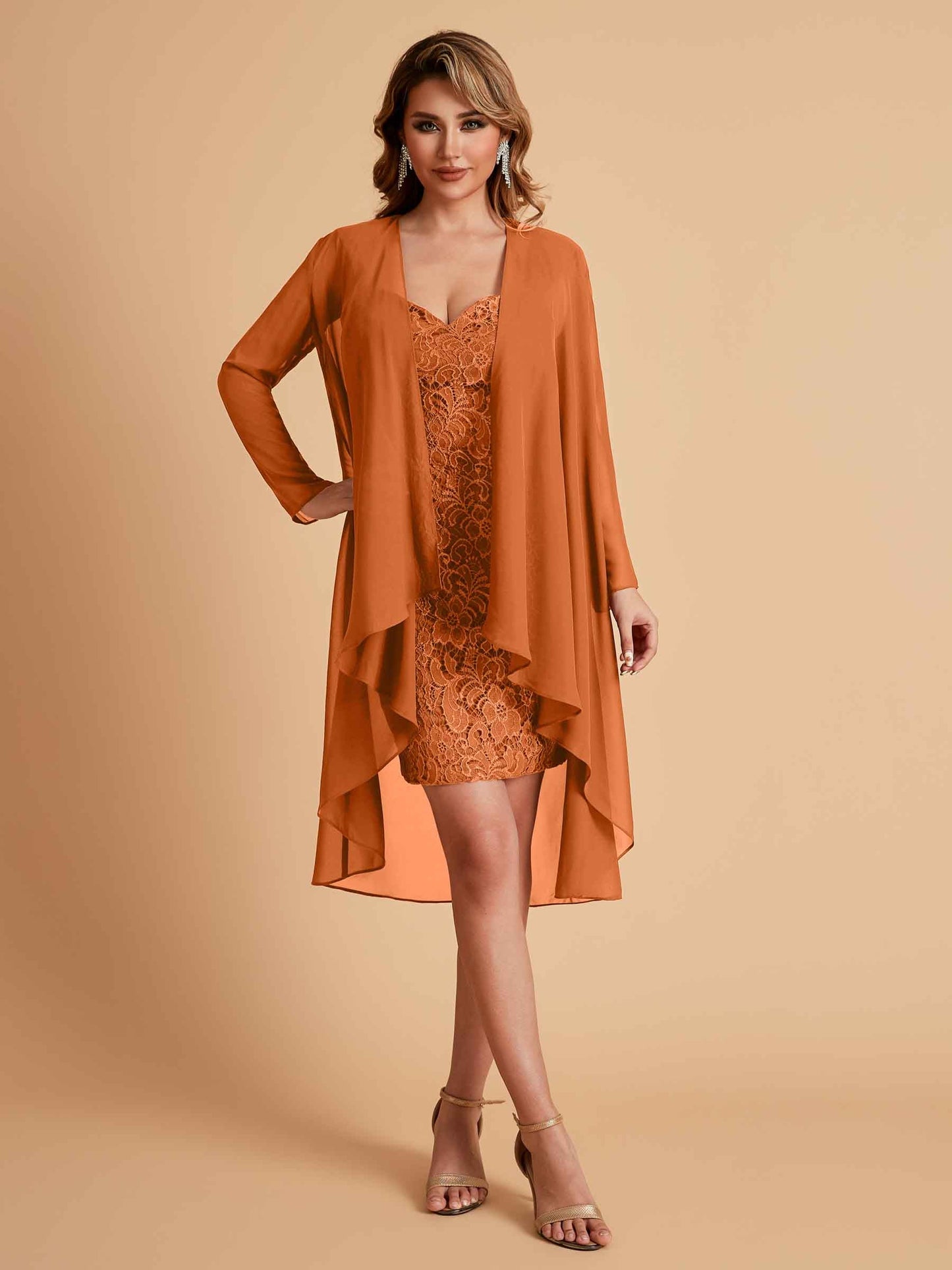 Elegant Column Chiffon Short Sleeveless Mother of the Brides Dresses Online