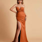 Elegant Satin Sweetheart Mermaid Side Slit Floor Length Bridesmaid Dresses